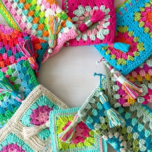 Hippie crochet bag Cosmetics, pens, crochet hooks and much more, in boho style READY TO SHIP image 10