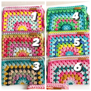 Hippie crochet bag Cosmetics, pens, crochet hooks and much more, in boho style READY TO SHIP image 2