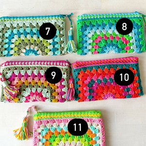 Hippie crochet bag Cosmetics, pens, crochet hooks and much more, in boho style READY TO SHIP image 3