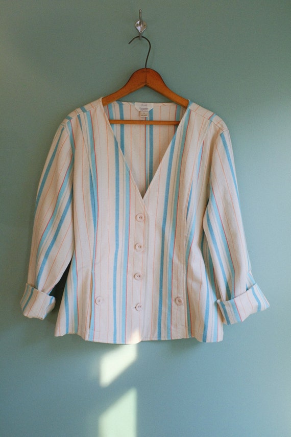 Vintage Spring Stripe Short Length Jacket - image 2