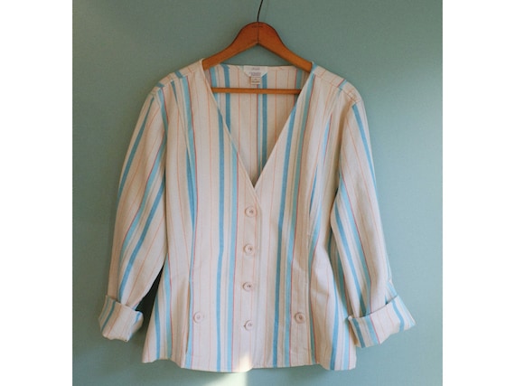 Vintage Spring Stripe Short Length Jacket - image 1