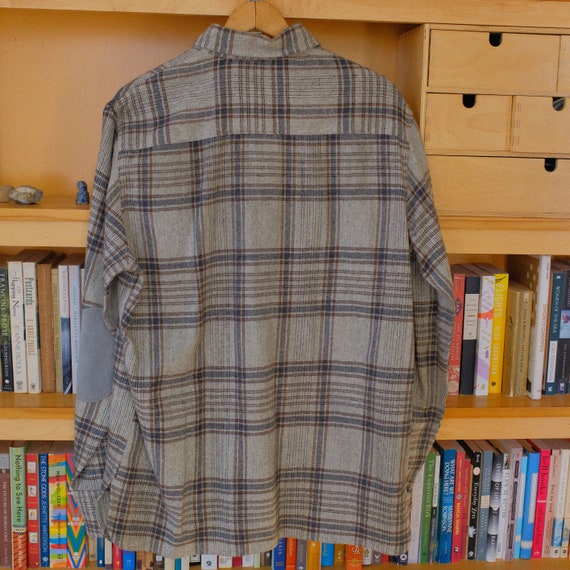 Rare 70's vintage GAP wool mixed grey check butto… - image 4