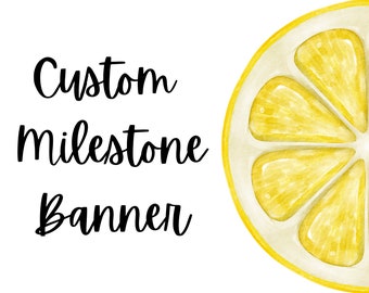 Custom Milestone Banner, Photo Banner, Newborn to 12 Months Banner