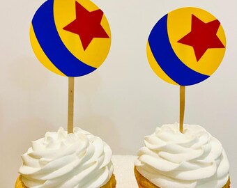 Toy Story Ball Inspired Cupcake Topper, Star Ball Cupcake Topper, Rugrats, Set of 12