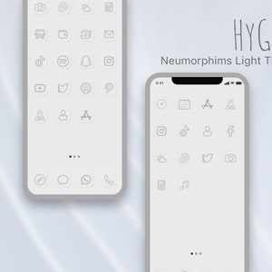 3D EFFECT iOS 14 iPhone NEUMORPHISM Light Theme | Apple Home Screen Icons | iPhone Widgets | iPhone Wallpaper | App Icons
