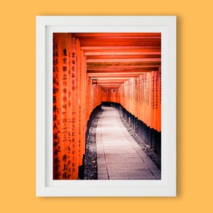 Fushimi Inari Torii Gates Print | Kyoto Japan Wall Art, Shinto Shrine Photography, Japanese Travel Decor, Unframed Art Print