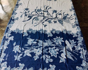 Indigo Handgetekende Batik, Handgeverfd, Natuurlijke Kleurstof, Indonesische Kain Batik Tulis