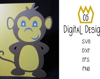 Download Clip Art Baby Svg Design Instant Download Svg Cut Files Cute Cheeky Monkey Design Svg For Boy Or Girl Shirt Art Collectibles