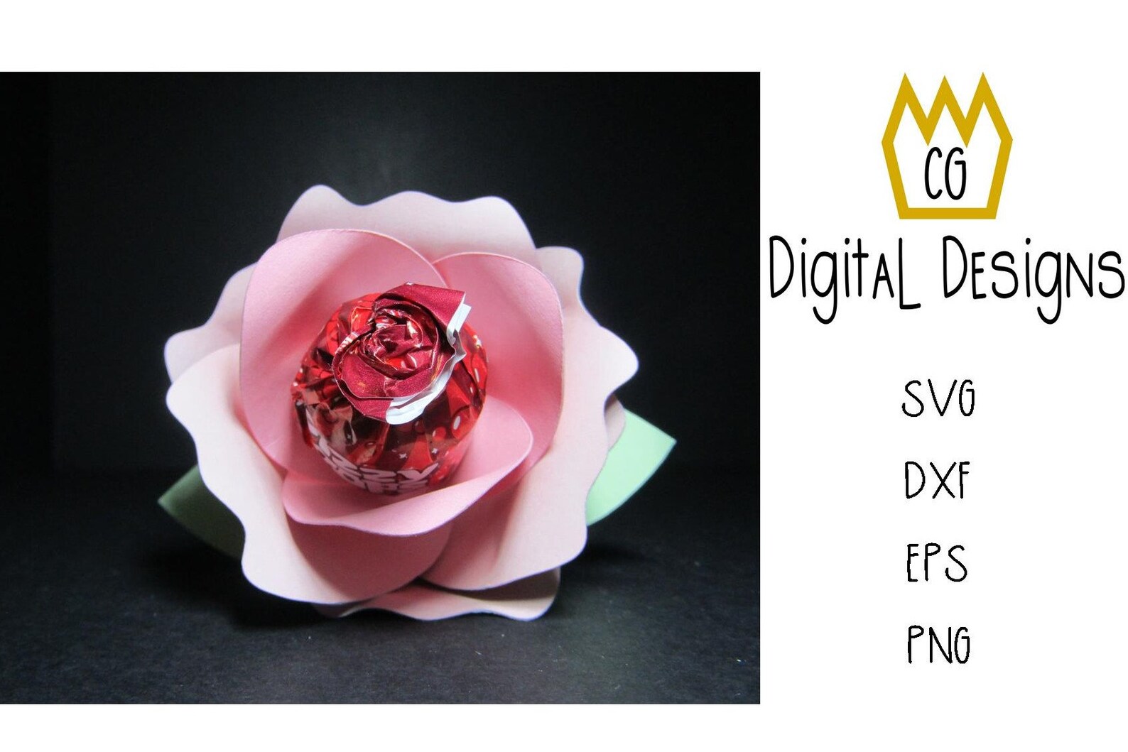 Download 3D Lollipop Rose Poppy & Daisy Bundle SVG EPS DXF Descarga | Etsy