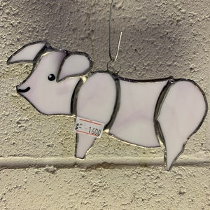Stained glass pig