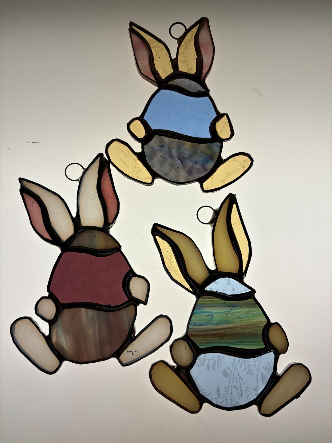 Stained Glass Easter's Day Bunny And Eggs Pattern Bundle, Bunny Easter