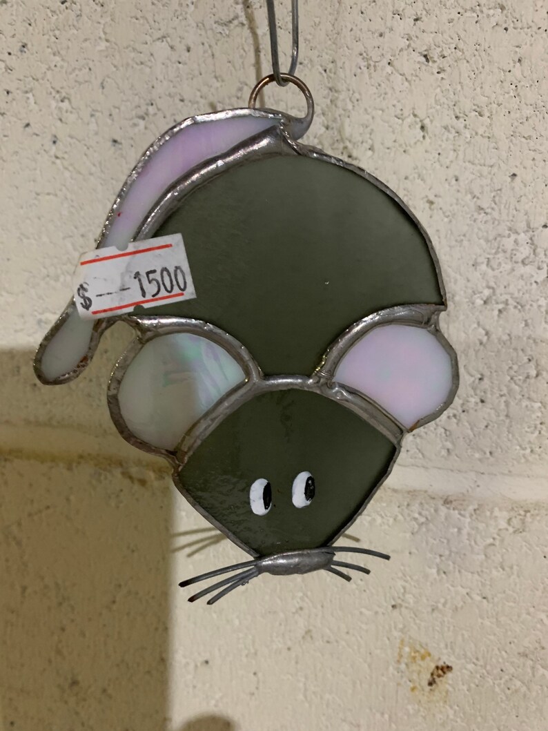 Stained Glass Mouse Etsy