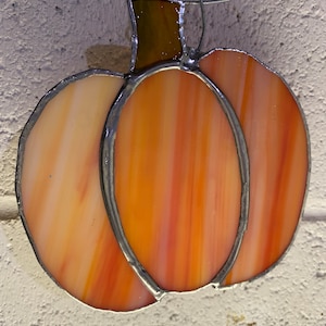 Small stained glass pumpkin