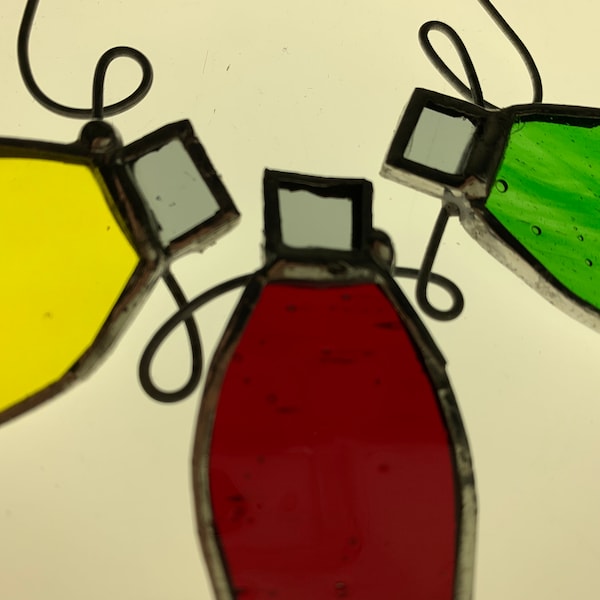 Lâmpadas de Natal de vitral