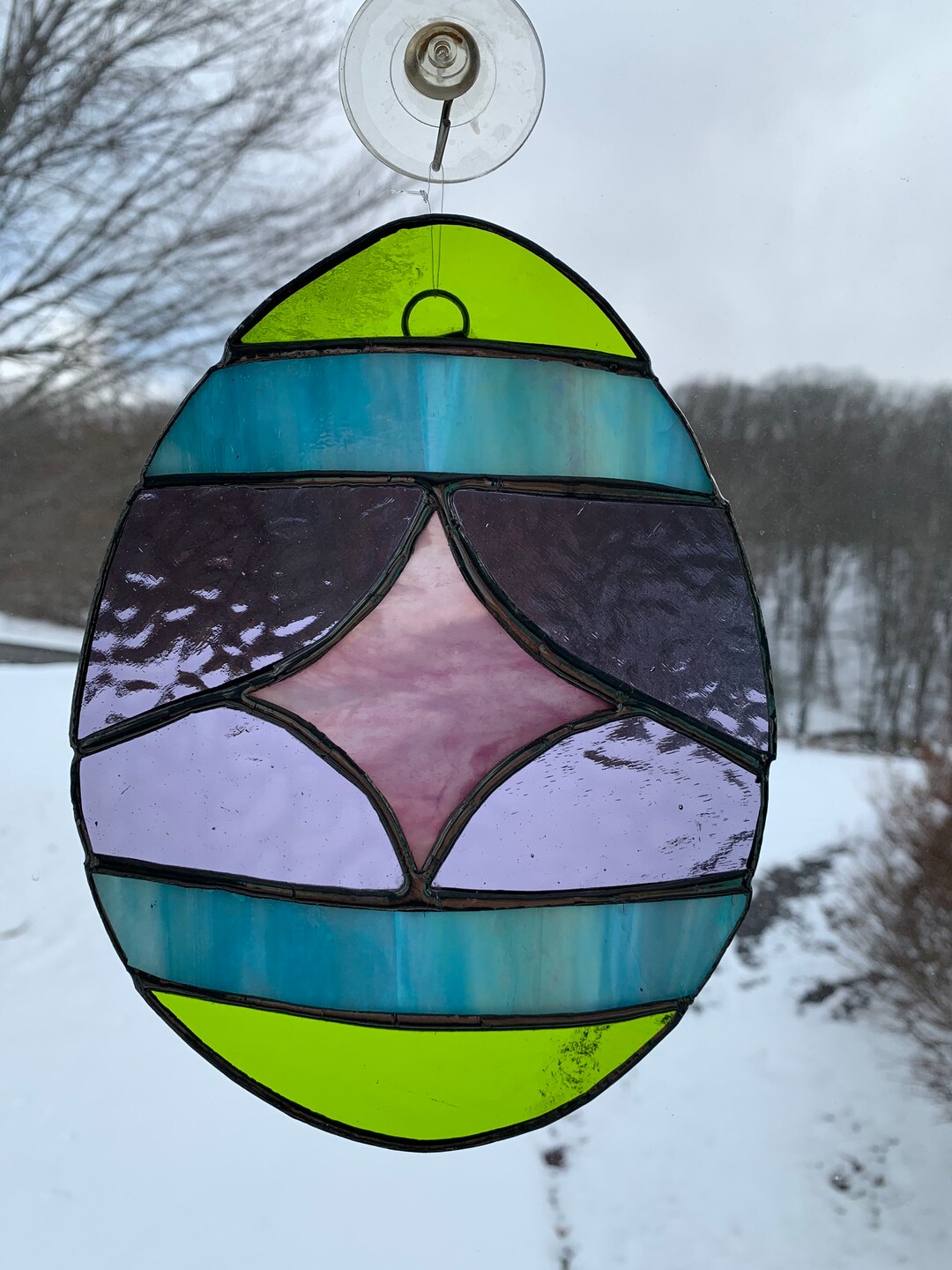 Stained Glass Egg Etsy