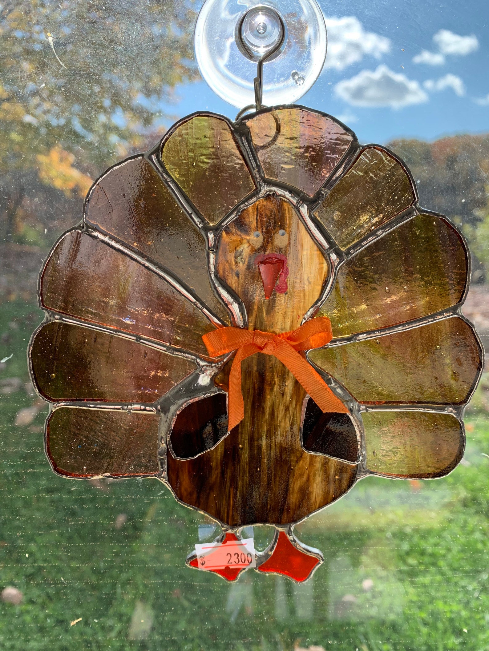 Stained glass turkey | Etsy