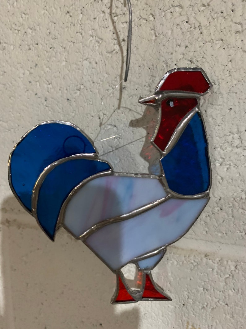 Stained Glass Rooster Etsy