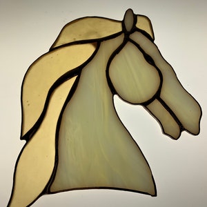 Stained glass horse