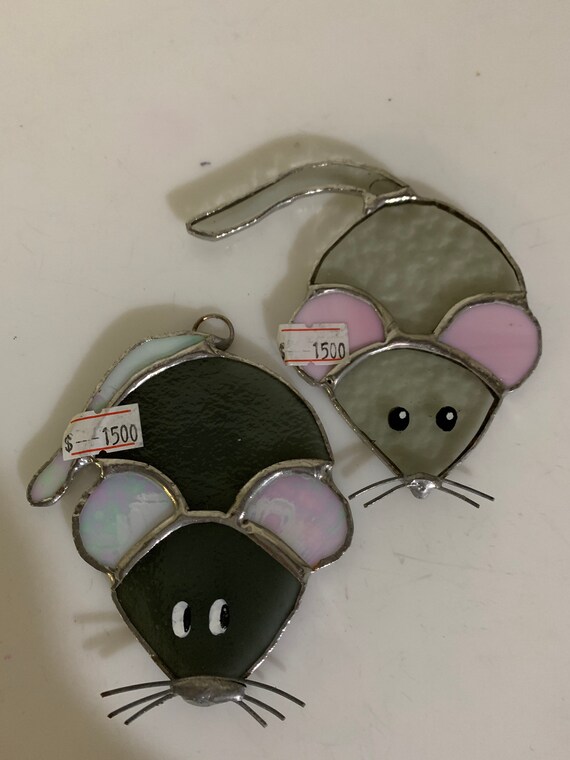 Stained Glass Mouse Etsy