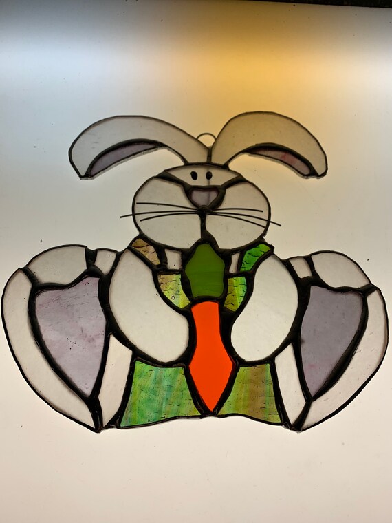 Stained Glass Bunny - Etsy
