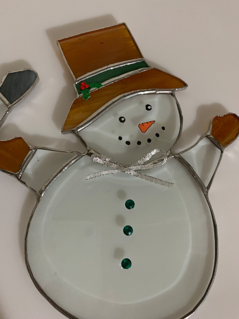 Stained Glass Snowman - Etsy