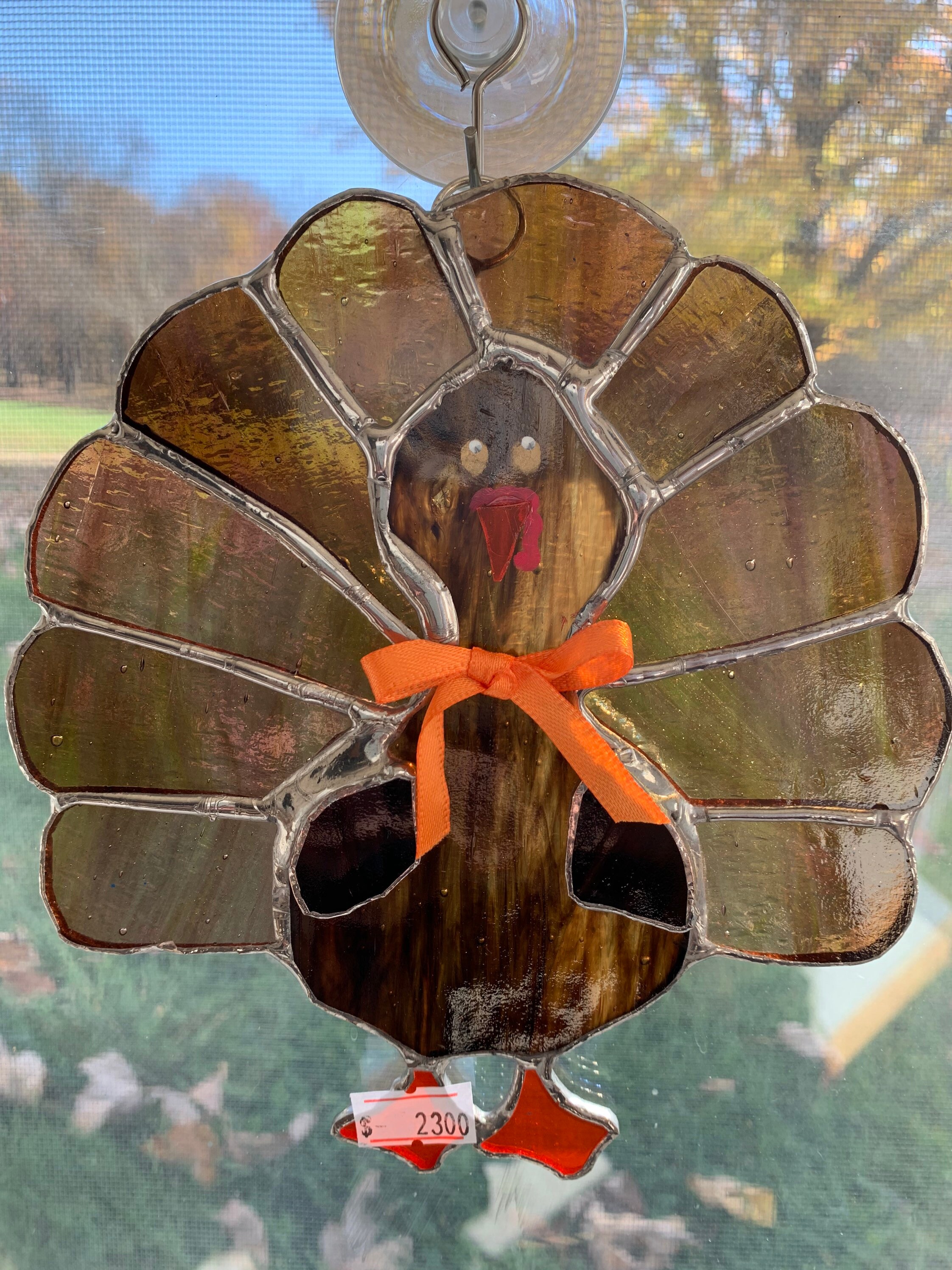 Stained glass turkey | Etsy