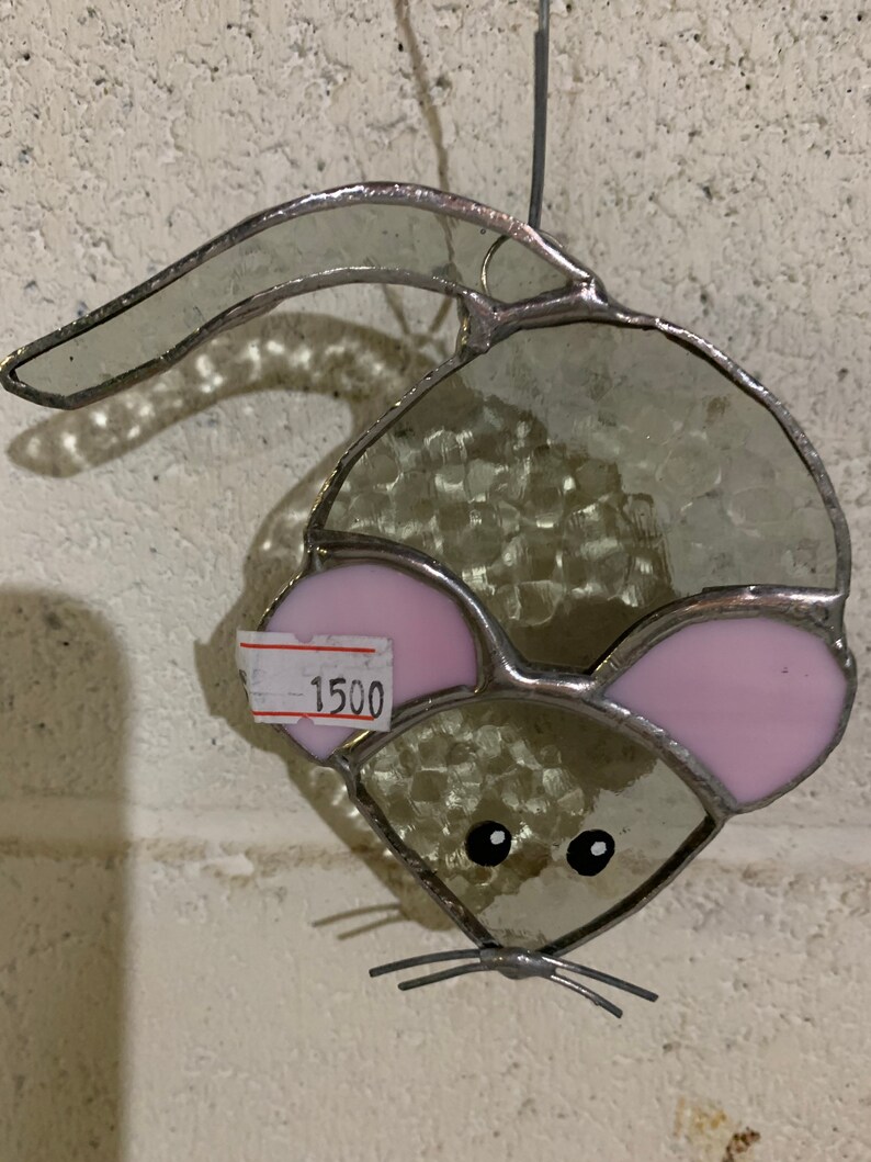 Stained Glass Mouse Etsy