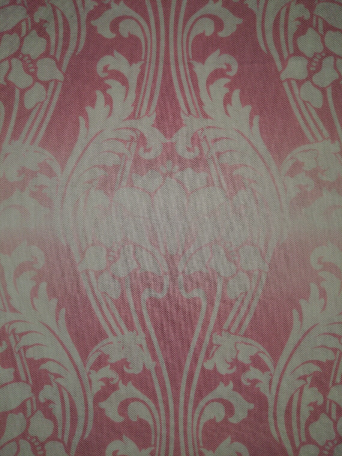 Pink and White Cotton Fabric With Ombre Effect 1 Yard Etsy
