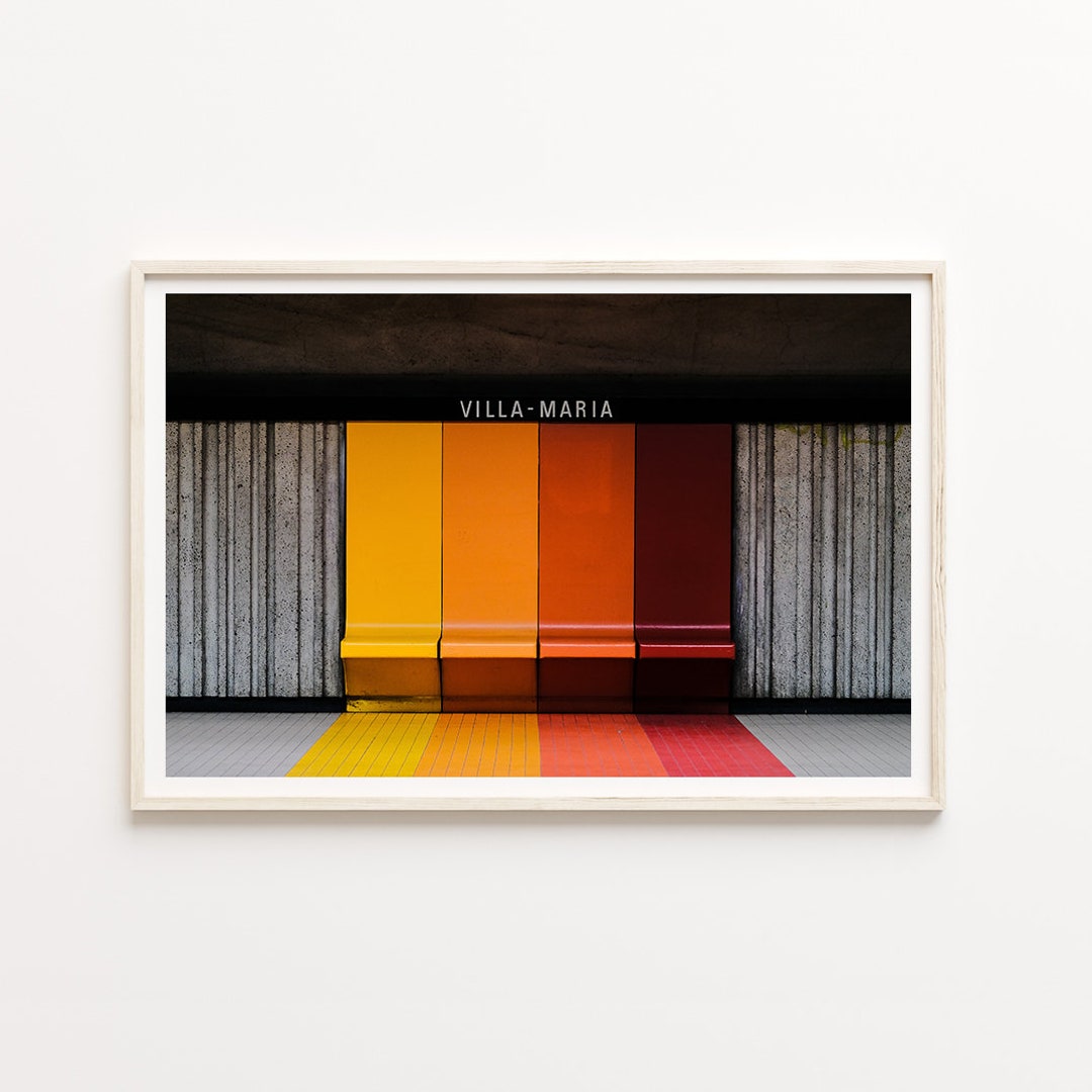 Station Villamaria STM Subway Metro Montreal Etsy Canada