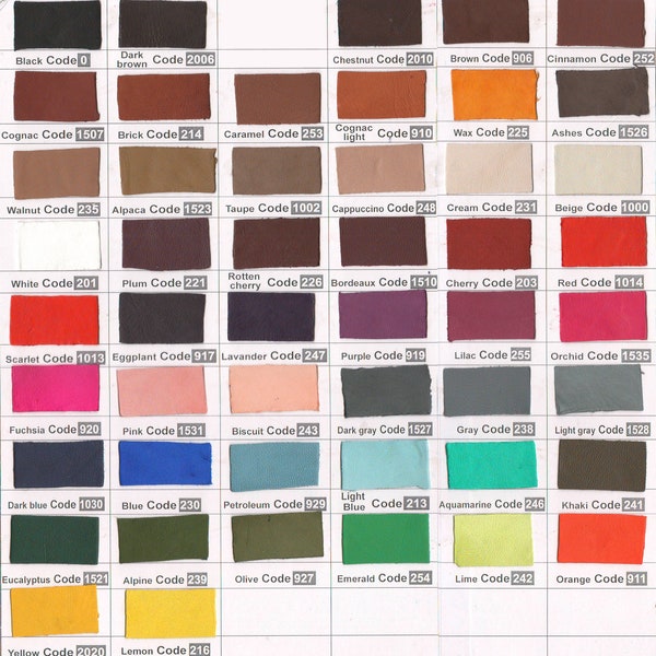 Leather gloves colour palette. This is Not Gloves. This is a Colour Pallet.