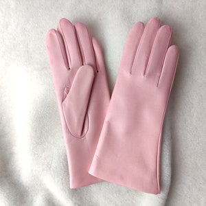 Cashmere / silk lined leather gloves Handmade Ladies Gloves Gloves for Driving Best gift Pink Plum Grey Beige Petroleum Iris Taupe Fuchsia