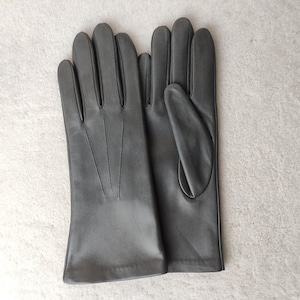 Cashmere Lined Leather Gloves, Warm Lambskin Driving Gloves