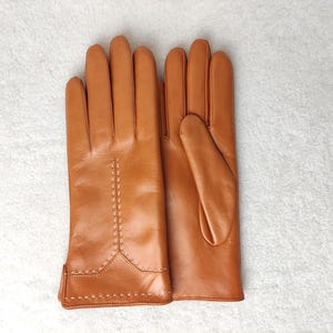 Handmade Cashmere-Lined Leather Gloves, Women's Nappa Driving Gloves