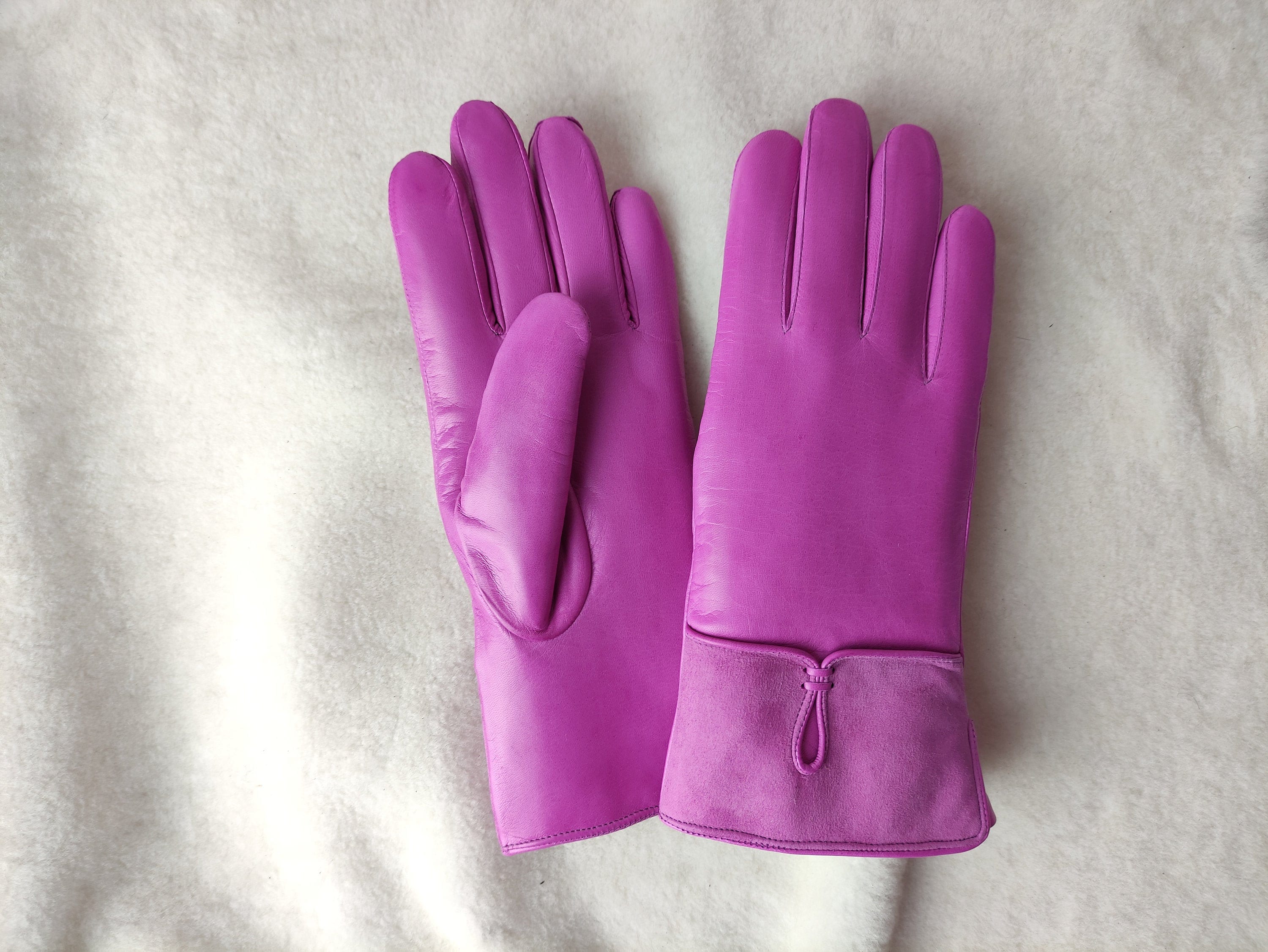 Buy Sheep Fur lined Leather Gloves Handmade Ladies Gloves Best