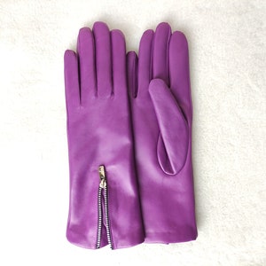 Cashmere / silk lined leather gloves Handmade Ladies Gloves Gloves for Driving Genuine  leather gloves Best gift for lady Dark blue Black