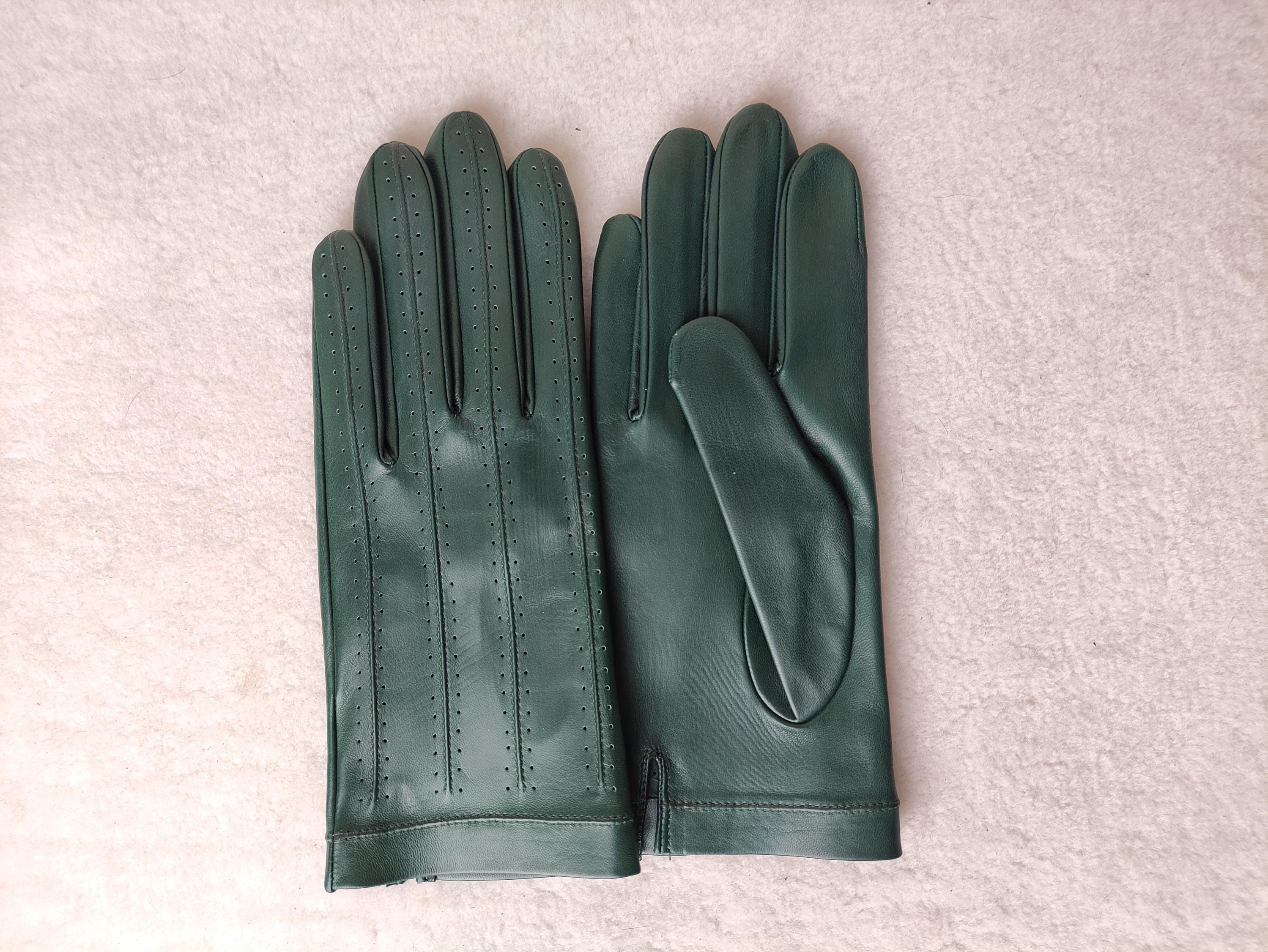 Handmade Lambskin Leather Driving Gloves, Soft Unlined Autumn Gift