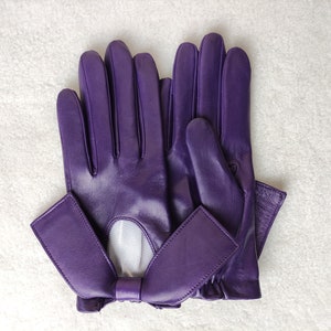 Silk-lined leather gloves Handmade Ladies Gloves Gloves for Driving Genuine  leather gloves Best gift for lady Dark blue Alpine