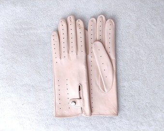 Gants en cuir non doublés Gants pour femme faits main Gants de conduite Gants en cuir véritable Meilleur cadeau pour femme Bisquite