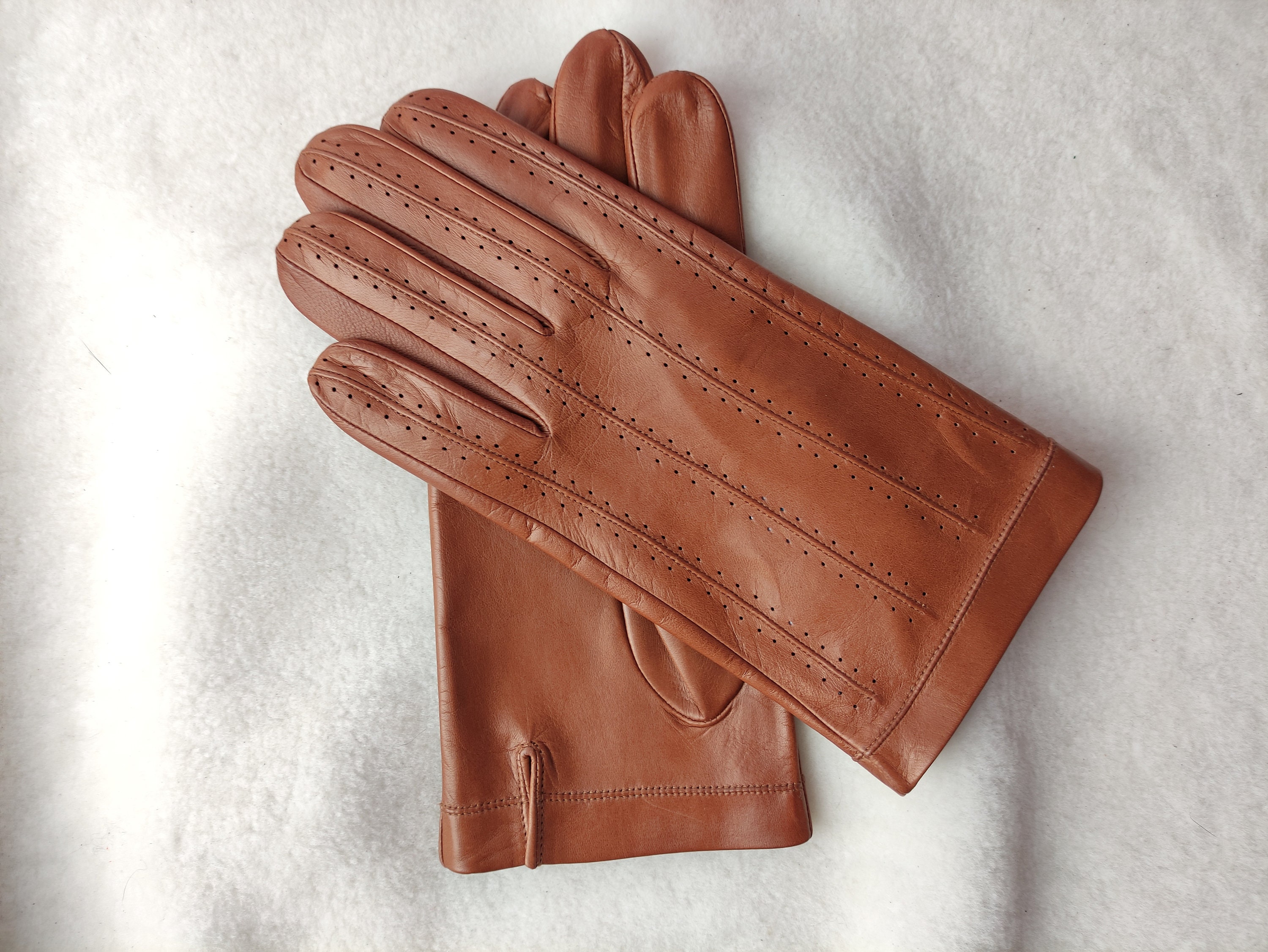 Men unlined leather gloves Gloves for Driving Best gift for Etsy