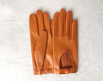 Unlined leather gloves Handmade Ladies Gloves Gloves for Driving Best gift for lady Brick Chocolate Dark brown Ecru Cognac Beige Dark blue