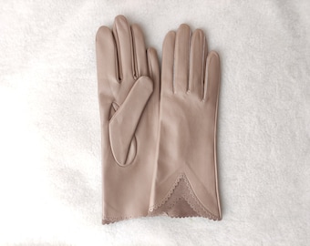 Ongevoerde leren handschoenen Handgemaakte dameshandschoenen Handschoenen voor autorijden Beste cadeau voor dames Ongevoerde leren handschoen Zwart Plum Taupe Olijf