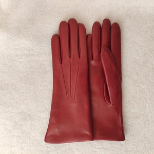 Cashmere / silk lined leather gloves Handmade Gloves for Driving Best gift Olive Brown Ashes Beige Cognac light Dark brown Iris Fuchsia