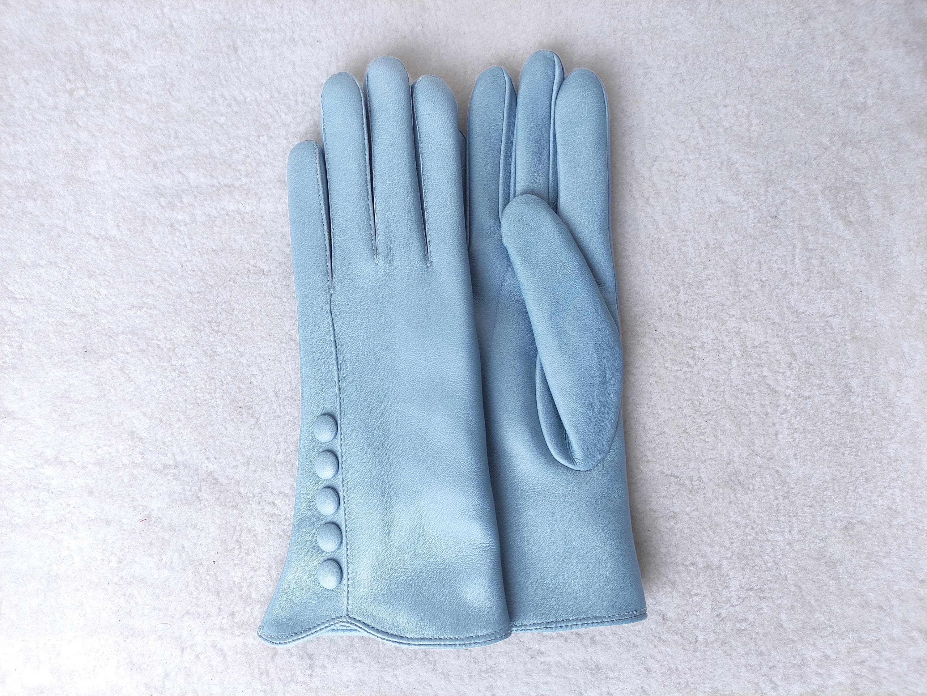 Cashmere / silk lined leather gloves Handmade Ladies Gloves for Driving Gift Petroleum Pink Light blue Beige Black Orchid Cognac light