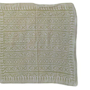 Hand Block Print Cotton Bandana: Natural Dye Boho Head Wrap