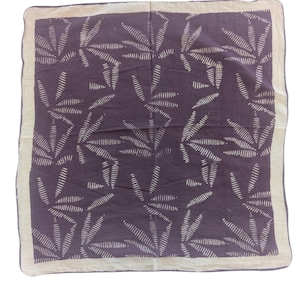 Handblock Printed Cotton Bandana: Natural Dyed Indian Scarf