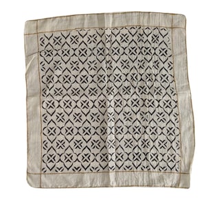 Hand Block Printed Cotton Bandana: Natural Dye Indian Head Wrap