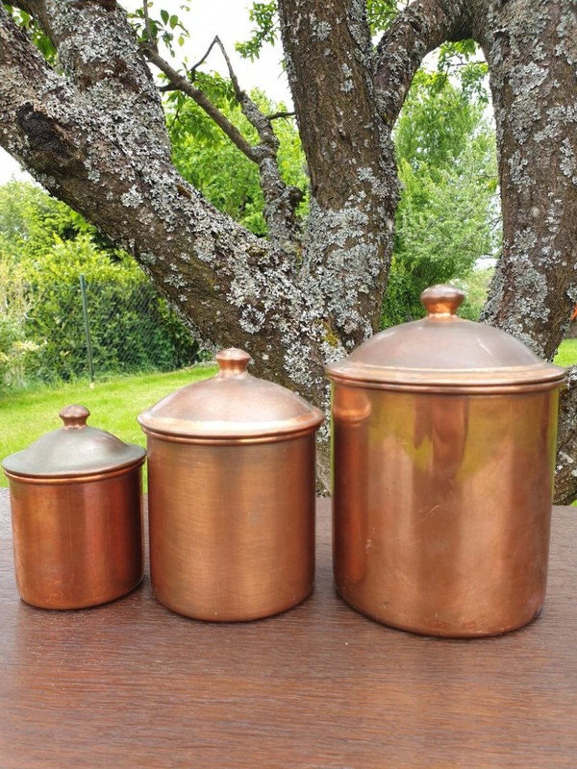 Lot De 3 Pot En Cuivre Ancien Lot of Vintage Pot Etsy