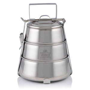 3 Tier Indian-Tiffin Stainless Steel Pyramid Tiffin Lunch Box