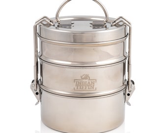 3 Tier Indian-Tiffin Stainless Steel Large Tiffin Lunch Box