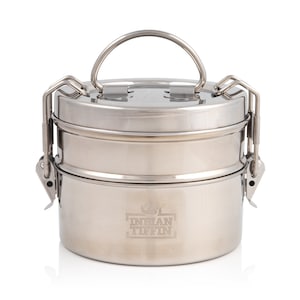 2 Tier Indian-Tiffin Stainless Steel LARGE Tiffin Lunch Box